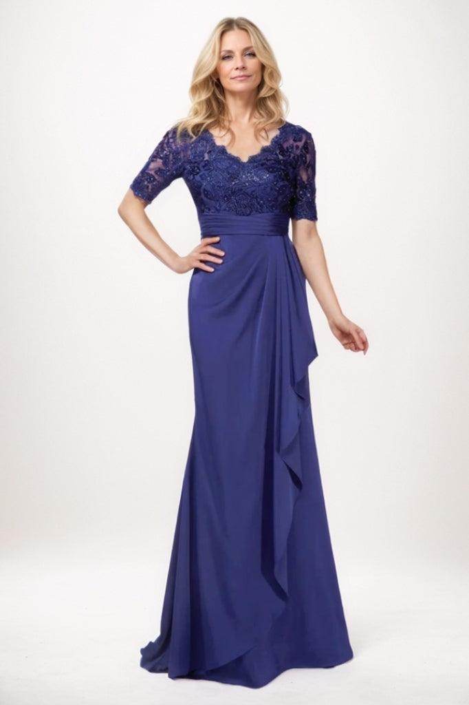 Sheath-Column Maxi Chiffon Mother Of The Bride Dress CM0304 - COCOMELODY